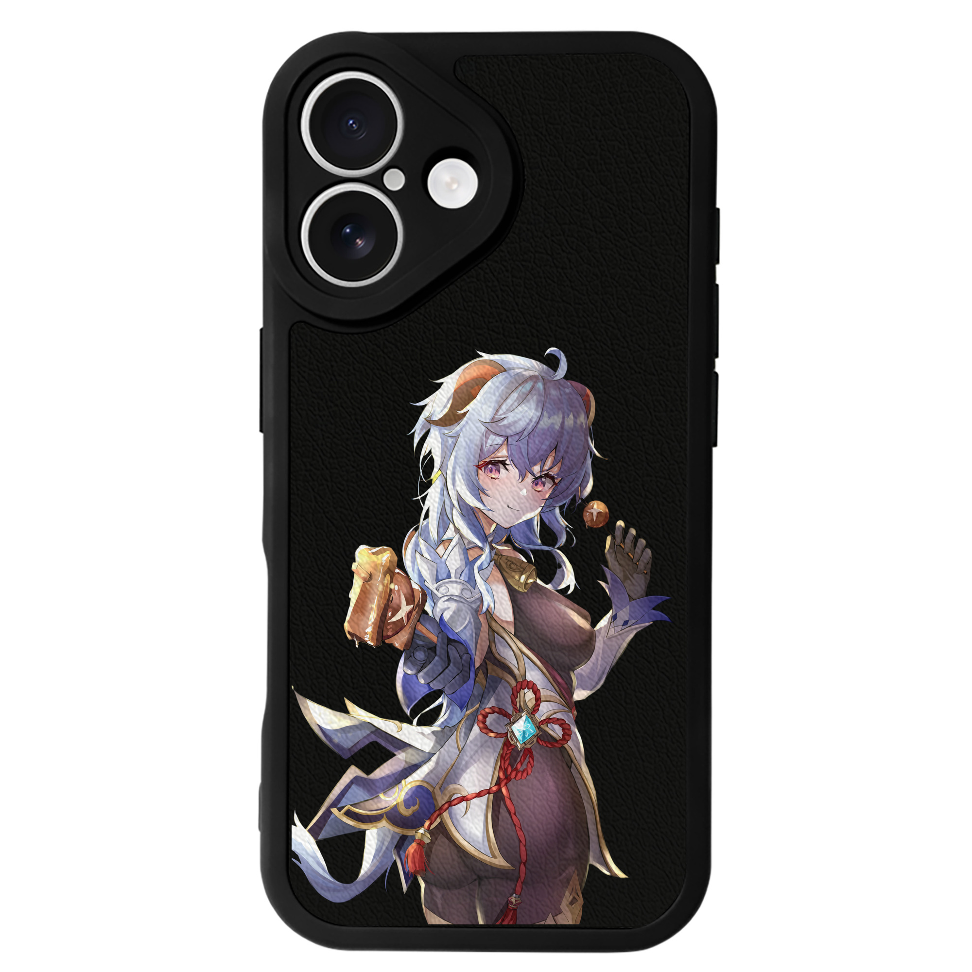 げんし神 甘雨 かんう genshin Ganyu 【iPhone 16シリーズ対応】シリコンスマホケース（レザー調） 材質：シリコン